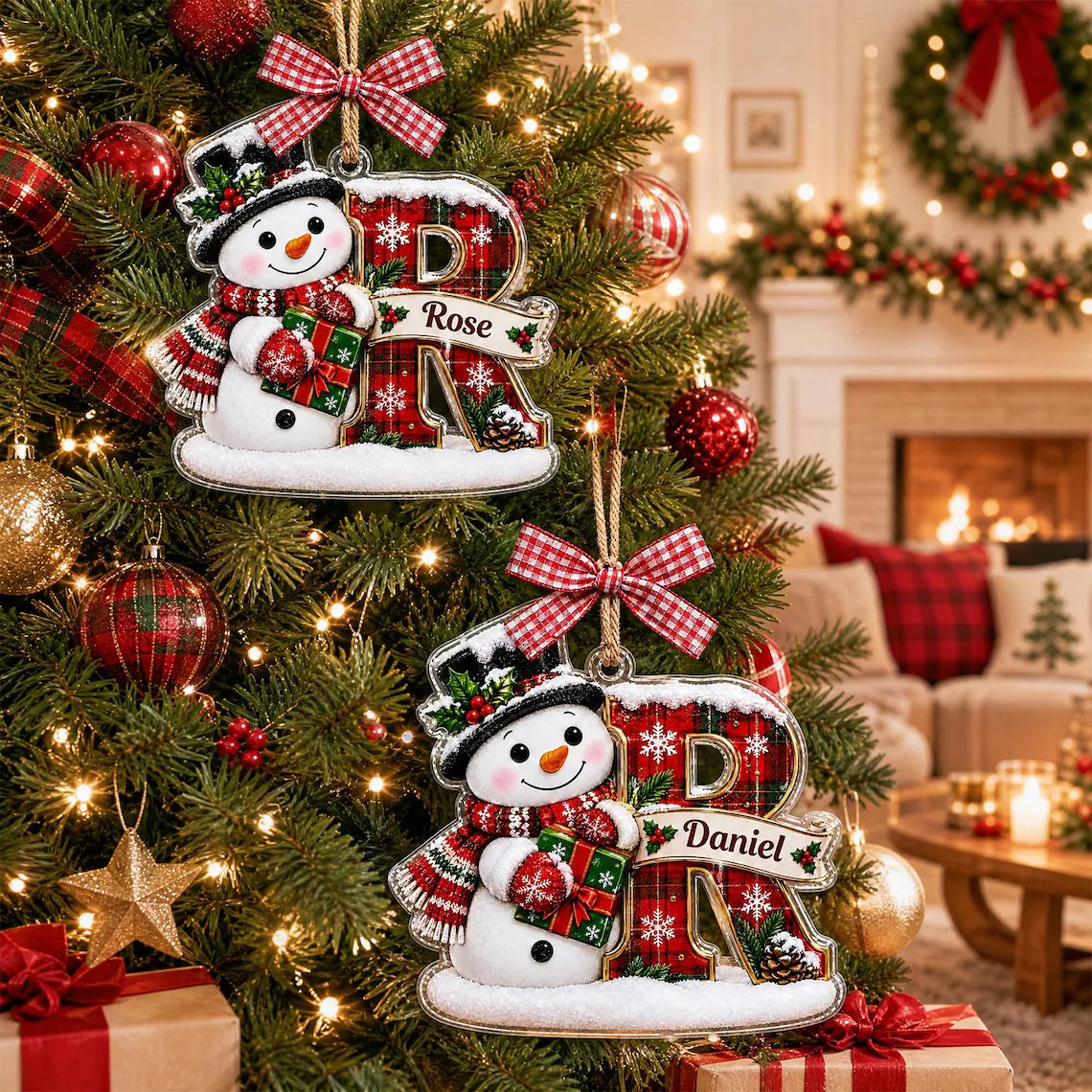 Personalized Snowman Initial Acrylic Christmas Ornament, Custom Name Alphabet Tree Decor, Kids Holiday Gift and Family Keepsake 3faac75b-e974-41c0-bbed-ffc67b23ecdb-4.webp