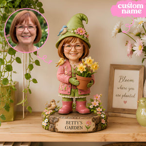 Personalized Garden Gnome Caricature Figurine From Photo, Custom Gardener Decor 3fd27fda-cda5-4e78-a125-140bd3cf1283-5.jpg