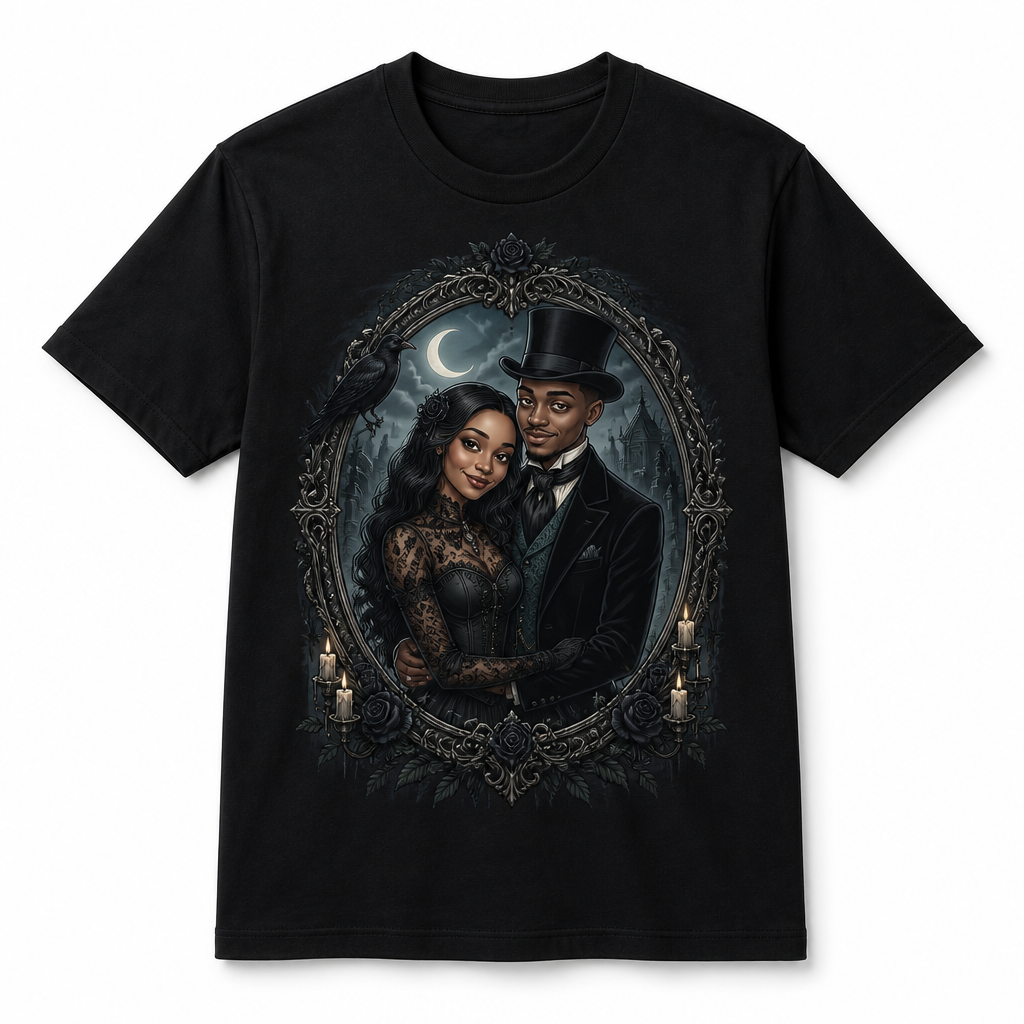 Custom Gothic Victorian Couple Portrait T‑Shirt - Personalized T-shirt 3fd347f8-314a-4b9f-a9f0-4e37240901f4.png