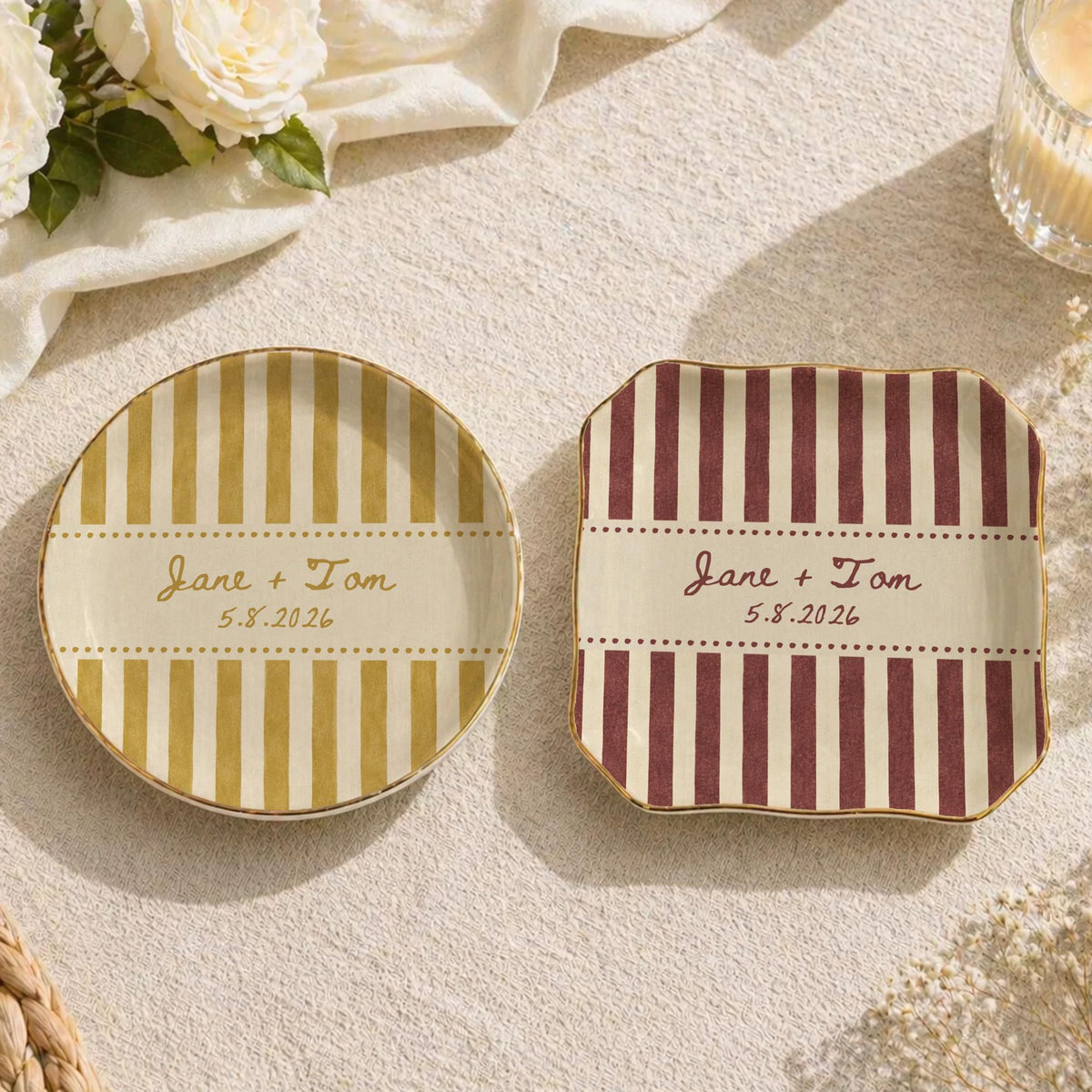 Personalized Ceramic Ring Dish, Custom Engagement Gift, Engaged Couples, Newlyweds, Just Married Friends, Cute Christmas Gifts 3fe31086-5e22-442a-a8d3-e25c8e118532-4.jpg