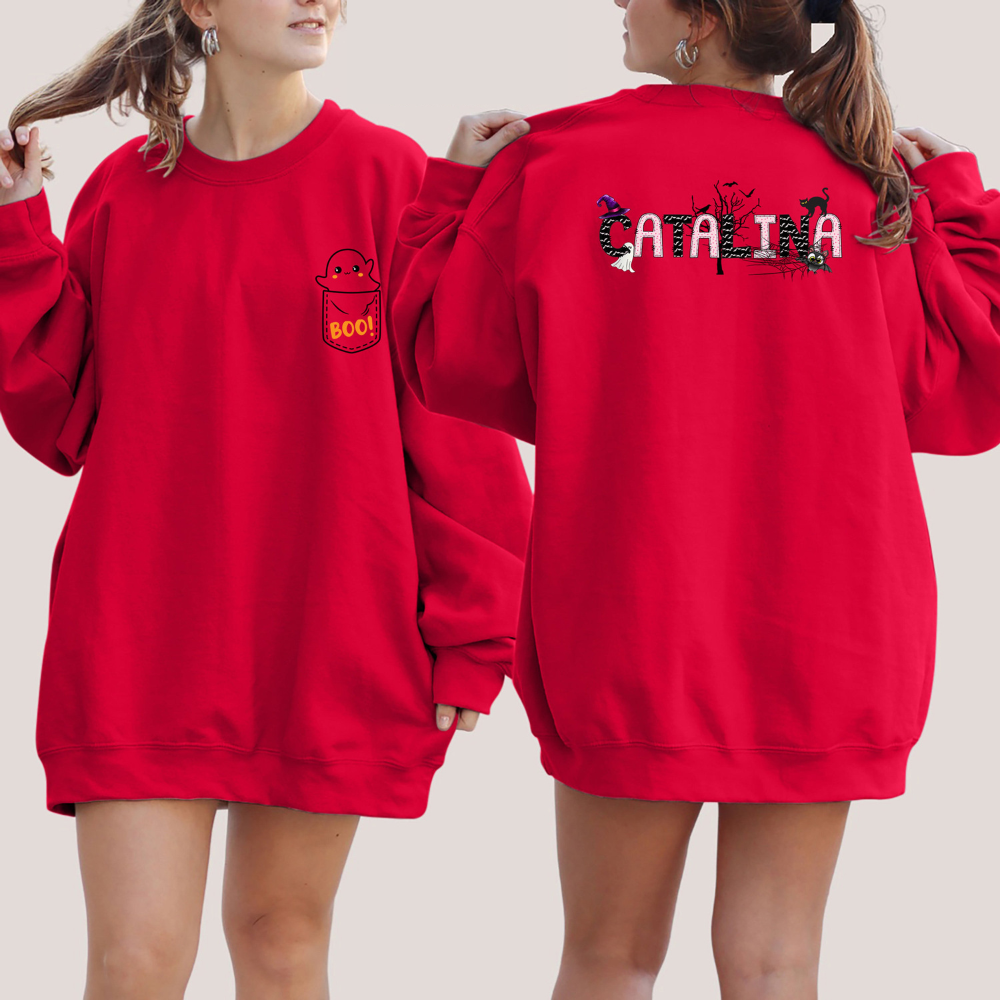 Personalized Halloween Sweatshirt, Custom Name Halloween Shirt, Halloween Gifts For Family, Friends, Bestie