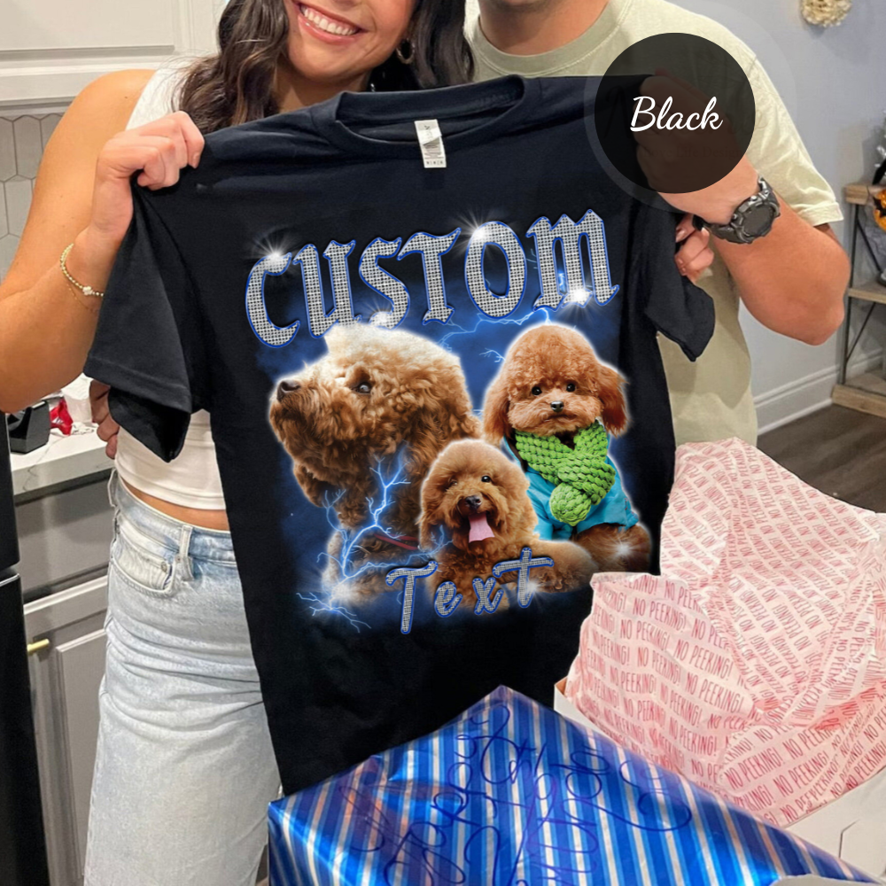 Personalized Dog Bootleg T-Shirt, Customized Rap Comfort Colors Tee, Custom Bootleg Shirt Gift For Dog Lovers, 90s Retro Shirt