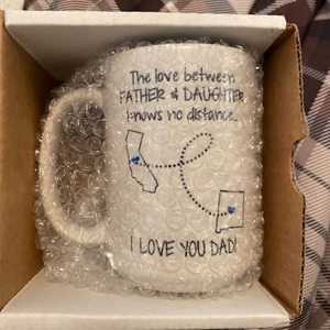 The Love Between Father & Daughter - Personalized Mug - Gift For Father