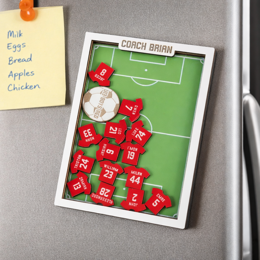 Personalized Soccer Coach Fridge Magnet, Coach Appreciation Gift, Back To School Gifts from Players, Thank You Appreciation Gift for Coach