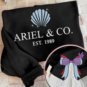 Ariel Princess Coquette Side Bow Sweatshirt, Retro Trendy Coquete Lover Sweater, Bow Applique Pink Girl Gifts