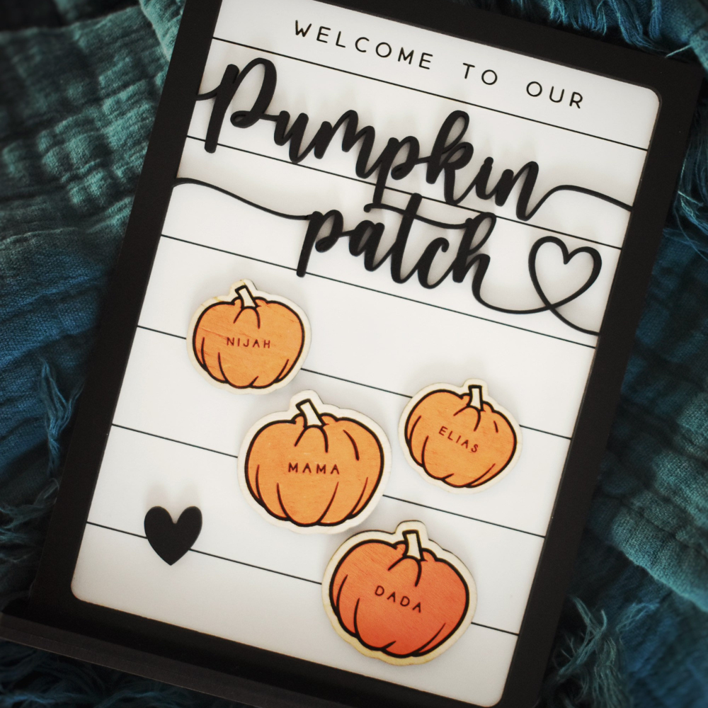 Welcome To Our Pumpkin Patch - Personalized Wood Sign - Halloween Gift For Family