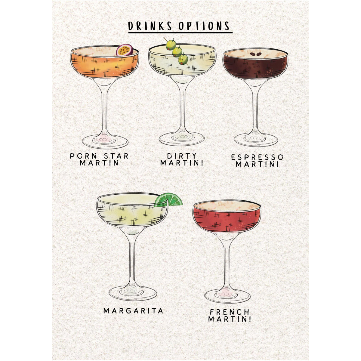 Custom Couple Drinks Print, Personalized Bar Cart Decor, Drink Sign Gift For Couple
