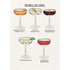 Custom Couple Drinks Print, Personalized Bar Cart Decor, Drink Sign Gift For Couple