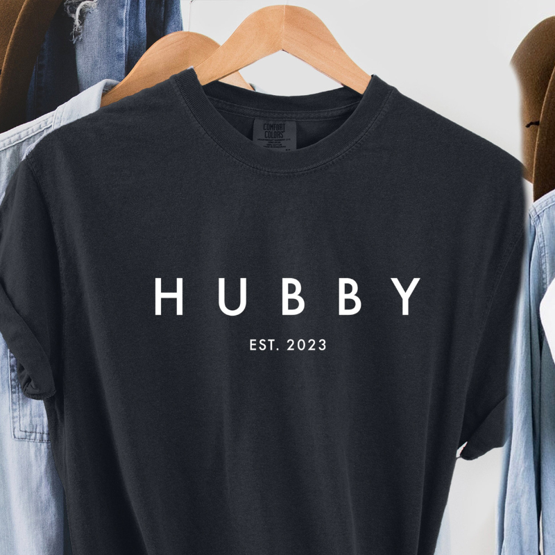 Hubby Wifey Shirt, Personalized Engagement Gift For Couple, Honeymoon Shirt