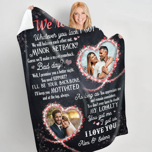 Personalized We re A Team Couple Blanket Romantic Gift Idea For Her