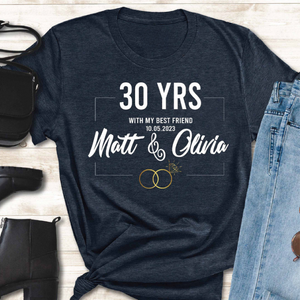 Custom Anniversary Wedding Shirt, Gift For Couple