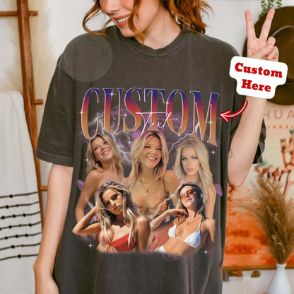 Custom Bootleg Tee, Retro Bootleg Rap Tee, Insert Your Design, Vintage Graphic 90s Tshirt