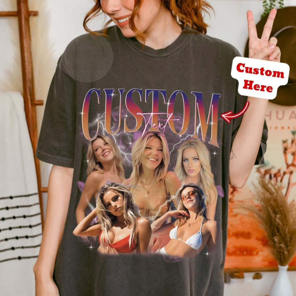 Custom Bootleg Tee, Retro Bootleg Rap Tee, Insert Your Design, Vintage Graphic 90s Tshirt