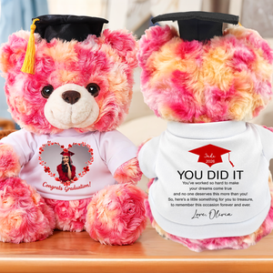 Graduate Bear Gifts - Teddy Bear With Personalized Shirt 4-pink.png