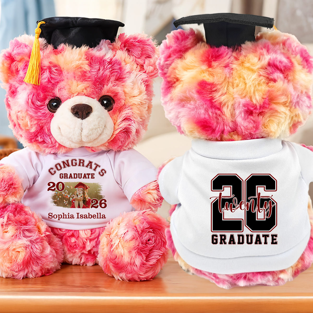 Congrats Class Of 26 Personalized Graduation Teddy Bear 4-pink_eaa953e4-242e-4a63-9b23-b3a4cc07931a.png