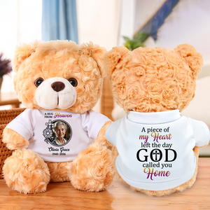 Hug From Heaven Memorial Christian- Personalized Memorial Teddy Bear