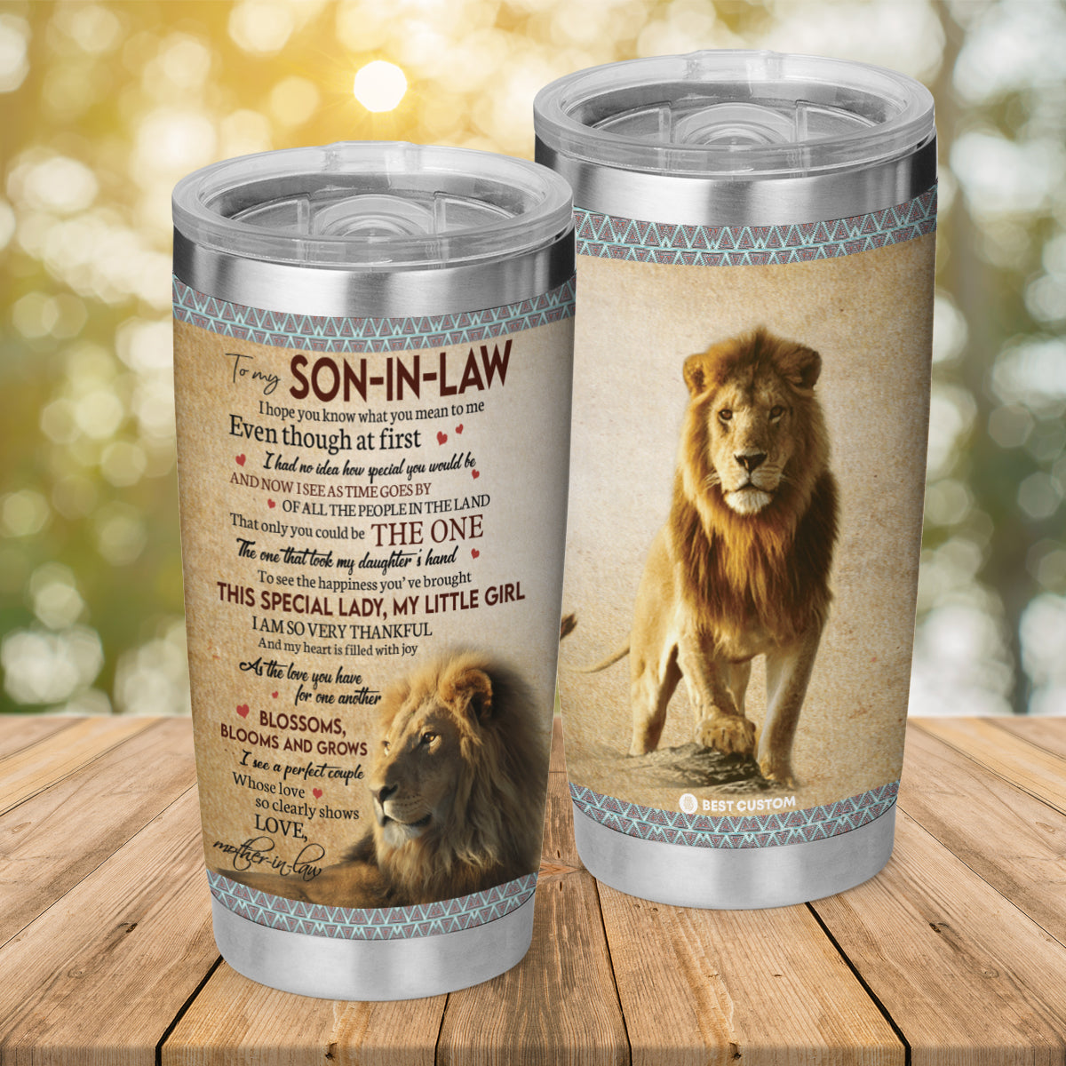 Gift For Son-in-law Tumbler, Lion Blossoms Blooms And Grows - Love, Mom In Law 40.3.jpg