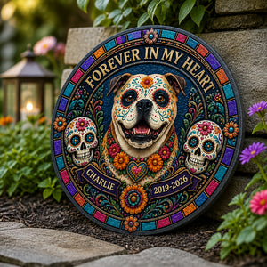 Forever In My Heart Pet Memorial Stone – Sugar Skull Portrait - Personalized Memorial Stone 40192431-50da-4053-8f01-88613ad21222.jpg