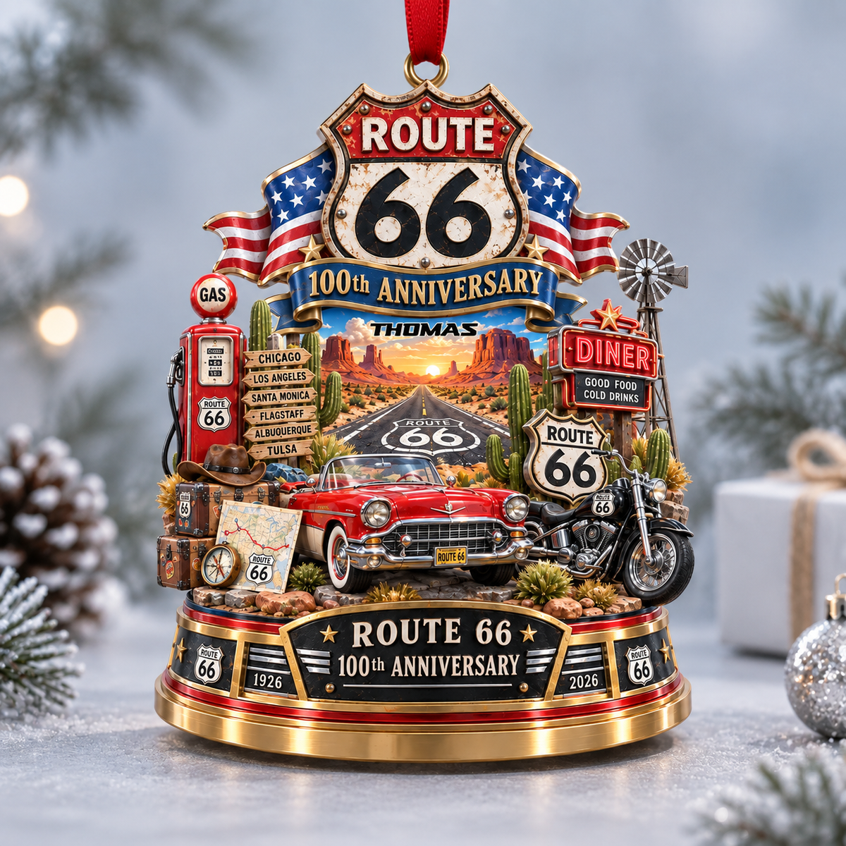 100th Anniversary Christmas 2D Acrylic Ornament - Personalized Unique Gifts For Speed Lovers 403568b9-c323-4c99-b91a-86085ff8a24e-ty78.png