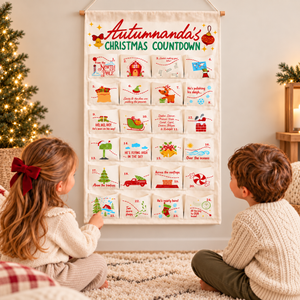 Customized Name Boy Girl Advent Calendar, Personalized Christmas Advent Calendar, Santa Is Coming Countdown, Xmas Kids Room Decor 2026, Gift For Kid 4043766d-42ff-4312-93c1-574a07706a8e-ch-.png