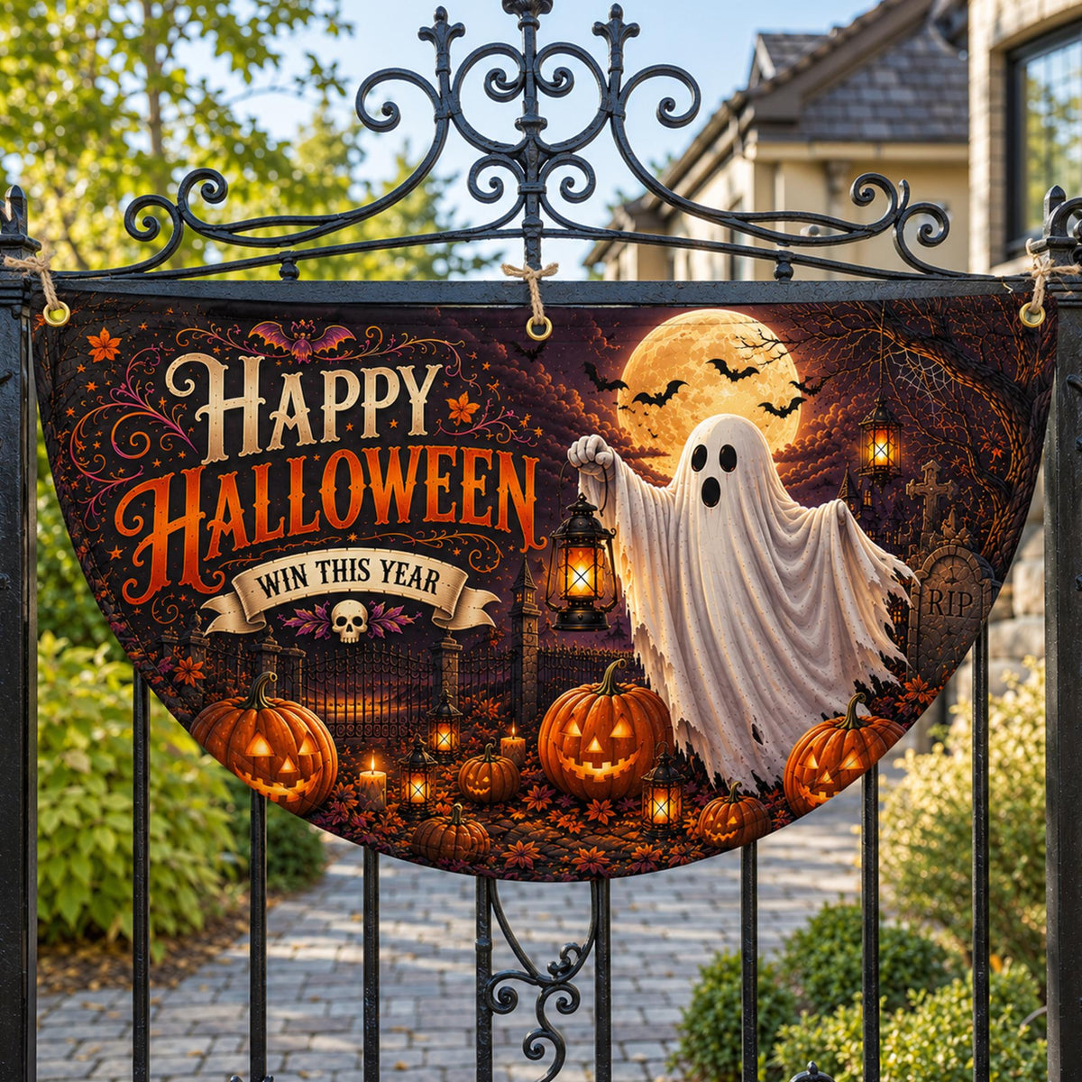 Halloween Half Moon Bunting Flag, Happy Halloween Fan Banner, Front Porch Decor, Fall Outdoor Flag, Front Door Yard Decoration 40489d9a-15c6-4366-a26b-022f7b47d2b1-2.jpg