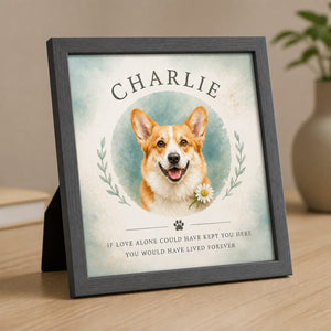 Pet Memorial Picture Frame – Photo-to-Watercolor Portrait with Name - Personalized Picture Frame 40595be8-3268-45d2-a008-ce3590f7d91b.jpg
