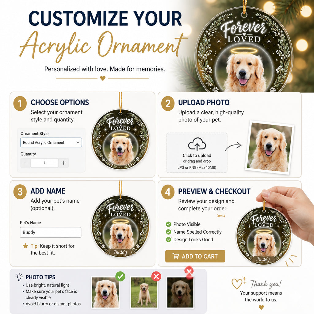 Forever Loved Pet Memorial Photo Acrylic Ornament - Personalized Transparent Acrylic Ornament 405ed710-1831-4f10-a8e2-258bad0b2322.jpg