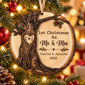 Personalized 1st Christmas as Mr & Mrs Ornament 2026 – Custom Couple Names & Initials Wooden Newlywed Christmas Gift 4077e297-8683-4183-8082-30b0bd1fa6f7-First-Christmas-Mr-Mrs-Ornament-Image-Sep-18-2026-02_56_53-PM.png