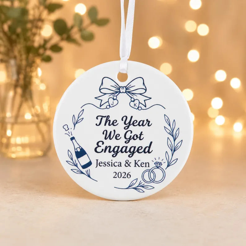 Personalized Engagement Ornament 2026, First Christmas Engaged Ceramic Keepsake, Custom Couple Ornament with Names and Year,Bride to Be Gift 408536ce-6b6a-4ed0-8540-2026491ec048-fdg-7-.webp