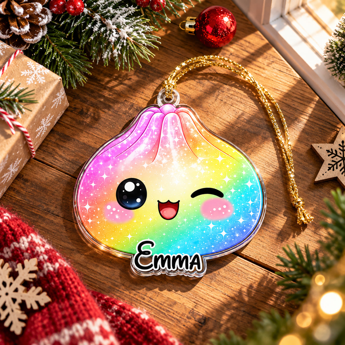 Cute Dumplings Family Christmas Funny Keepsake - Personalized Acrylic Ornament - Christmas Gift for Family 40a697c1-a4ff-4342-9c0a-2008d11ffa34-banner-4-1-.jpg