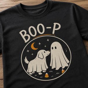 BOO-P Dog & Ghost Halloween T-Shirt - T-shirt 40da4ca5-ac37-43ce-af5f-a2dbfdc5d5fc.jpg