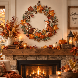 Rustic Fall Metal Wreath, Woodland Animal Door Decor, Fox Hedgehog Pumpkin Wall Hanging, Autumn Harvest Home 40e53af8-ecbe-4712-8505-cb67fd2fcde9-a95e180a-2464-4fb1-84a0-e3be64271dd3.png