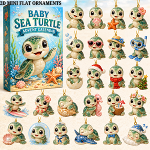 Baby Sea Turtle Advent Calendar 2026 - 24-Day Festive Countdown, Acrylic Charms Blind Box - Gift For Sea Turtle Lovers 40f16695-5c86-47b1-8498-e217778f2c17-baby-turtle-text.png