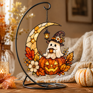 Ghost Pumpkin Moon Acrylic Suncatcher, Ghost Drinking Coffee Window Hanging, Halloween Suncatcher, Thanksgiving Gift For Coffee Lovers 41018998-281a-4f0b-986e-621872e29675-qq3.png