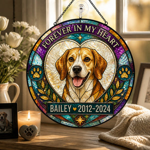 Custom Pet Memorial Stained-Glass Suncatcher — Photo to Art with Name & Years - Personalized Suncatcher Stained Glass 4111d224-2274-4939-a156-59dc61a30dc0.jpg