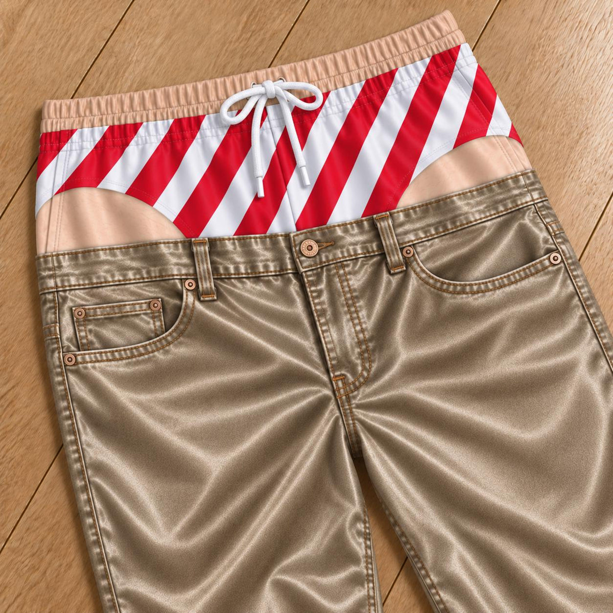 Funny Christmas Pajama Pants for Men, Fake Jeans Butt Print Lounge Pants, Candy Cane Underwear Novelty PJs, White Elephant Gag Gift 412ef455-c514-4cdf-9e6b-6ba0a3b11a70-4.jpg