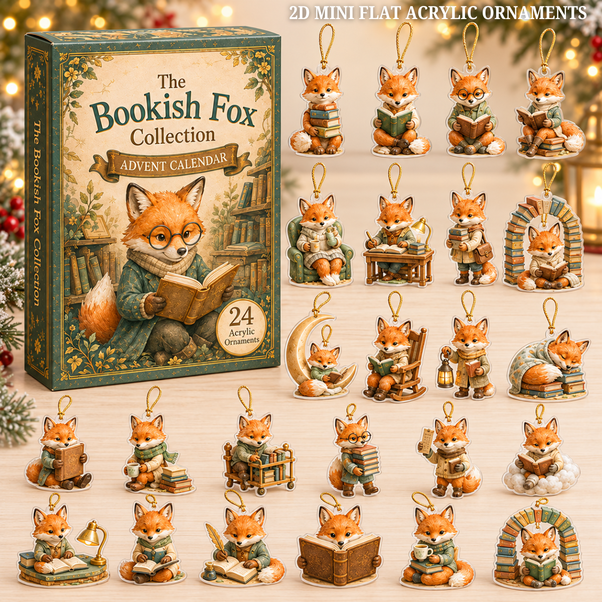Bookish Fox Advent Calendar 2026 - 24-Day Festive Countdown, Acrylic Charms Blind Box - Gift For Fox Lovers 4144f21a-1f71-4dda-84d9-900ccd15e235-fox-text.png