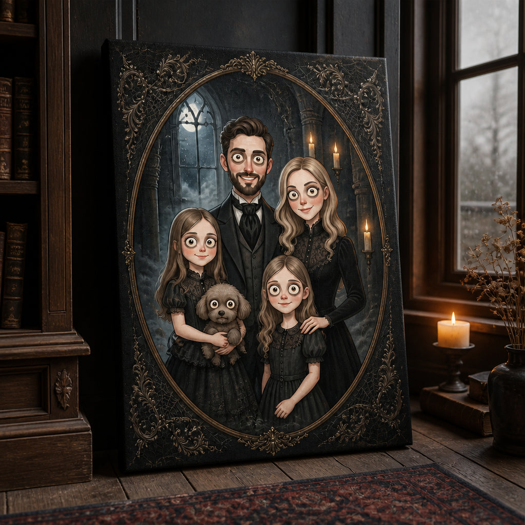 Custom Gothic Big-Eyed Family Portrait Canvas - Personalized Canvas 41457ad2-0628-4d15-9435-91126f1f74e6.jpg