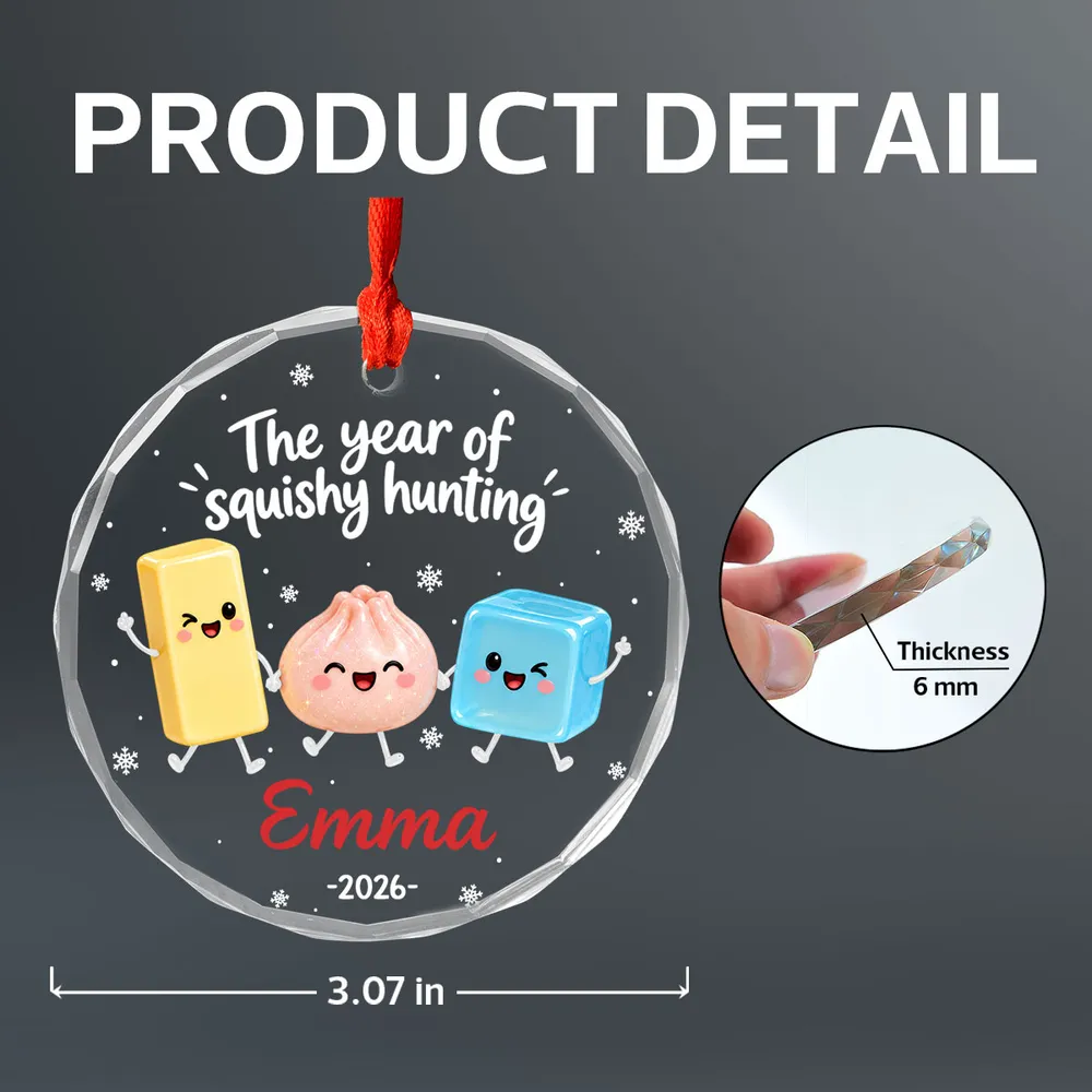 The Year I Did A Lot Of Squishy Hunting 2D Flat - Personalized Crystal Ornament - Squishy Lover Christmas Keepsake 414694d0-4bab-4ef4-aca3-477386d0f109-banner-2-.png
