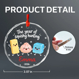 The Year I Did A Lot Of Squishy Hunting 2D Flat - Personalized Crystal Ornament - Squishy Lover Christmas Keepsake 414694d0-4bab-4ef4-aca3-477386d0f109-banner-2-.png