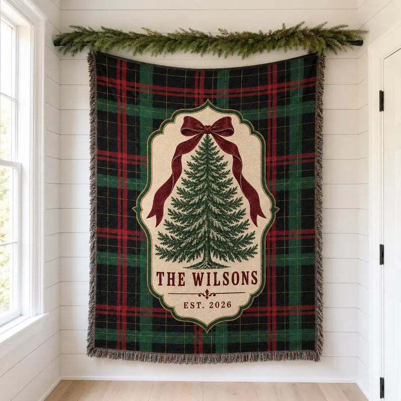 Personalized Woven Blanket Custom Family Name Tartan Plaid Christmas Throw Holiday Tree Gift 414b3c48-64d7-4ccf-80f7-3ee0c3e598e9-hjj-3-.webp