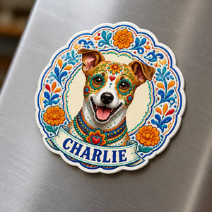 Talavera Pet Portrait Custom Fridge Magnet - Personalized Custom Shape Fridge Magnet 41554071-4079-4eab-8b0b-d5766c756379.jpg