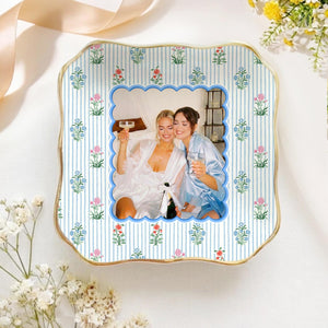 Personalized Photo Bestie Jewelry Dish, Best Friend Ceramic Trinket Dish, Bestie Striped Floral Ring Holder, Gift For Her 415cc9c7-abdd-485f-899c-ca884803c9a4-3.jpg