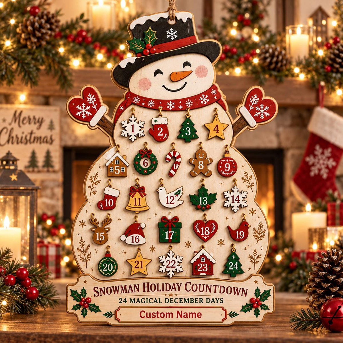 Personalized Snowman Advent Calendar, Christmas Countdown Calendar, Custom Name Holiday Decor, Family Christmas Gift, Rustic Wooden Sign 415e2cd5-263c-4a04-842b-fd04249e3ffe-il_1588xN.8520248346_mkd0.jpg