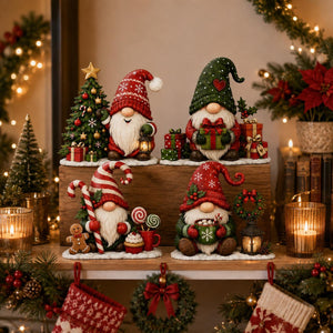 Christmas Gnome Wooden Block Set, Holiday Shelf Sitter Decor, Cute Santa Gnome Tabletop Signs, Rustic Christmas Home Decoration 4176423c-8c70-4c03-bbe3-4b59981e621c-4.jpg