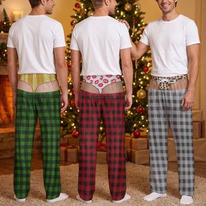 Custom Funny Plaid Pajama Pants for Men, Fake Butt & Underwear Illusion, Christmas Prank Gift 417833f5-943d-4a02-8fd0-0fb16195af66-1.jpg