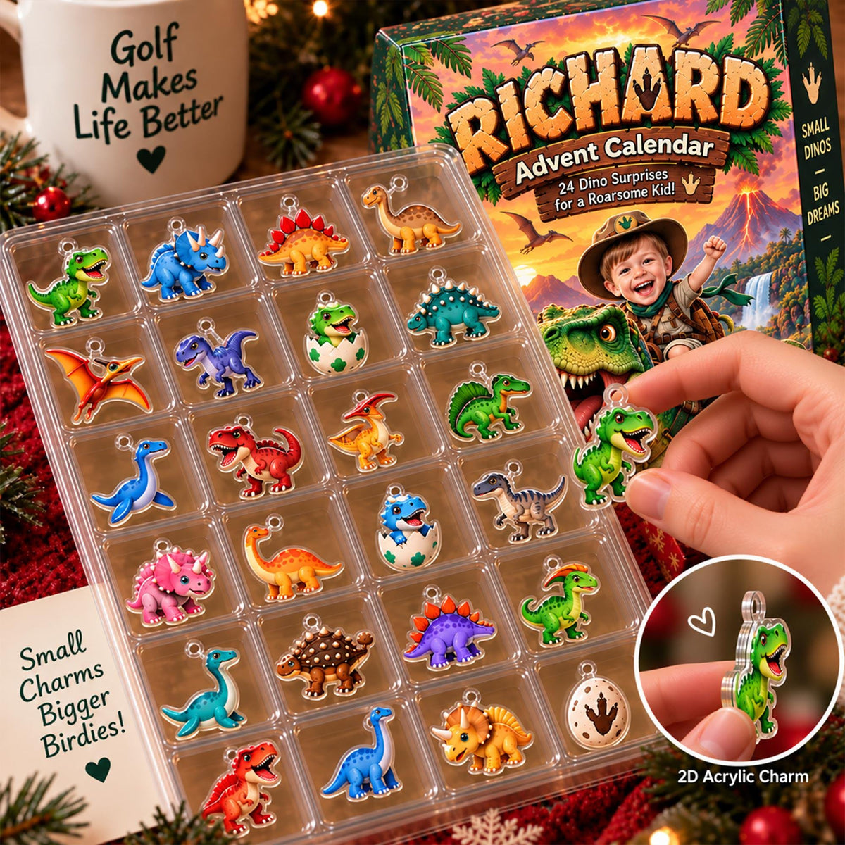 Personalized Dinosaur Advent Calendar, Custom Photo & Name, 24 Acrylic Dino Ornaments 419a7064-05ac-4a85-899d-b829806456cb-il_fullxfull.8586165053_otrd.jpg