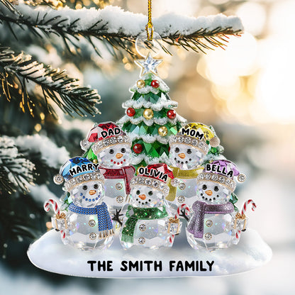 Elegant Glass Snowman Family - Personalized Acrylic Ornament - Christmas Gift For Family 419e9f2d-2763-40fd-b3c1-af028a3df28e-3.jpg