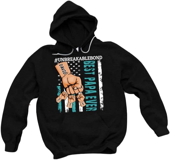 Personalize Best Grandpa Dad Ever Shirt - Custom Fist Bump Papa Father Shirt Hoodie Sweatshirt Unbreakablebond Father's Day Gift