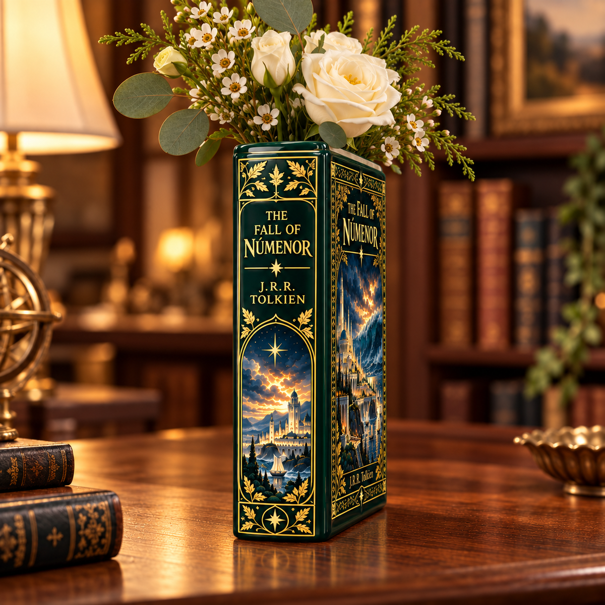 The Fall of Númenor Ceramic Book Vase – Tolkien Inspired Flower Vase, Fantasy Bookshelf Decor 41af0d04-4fed-466d-935f-9ace2af48ac3-The-Fall-of-N-menor-2.png
